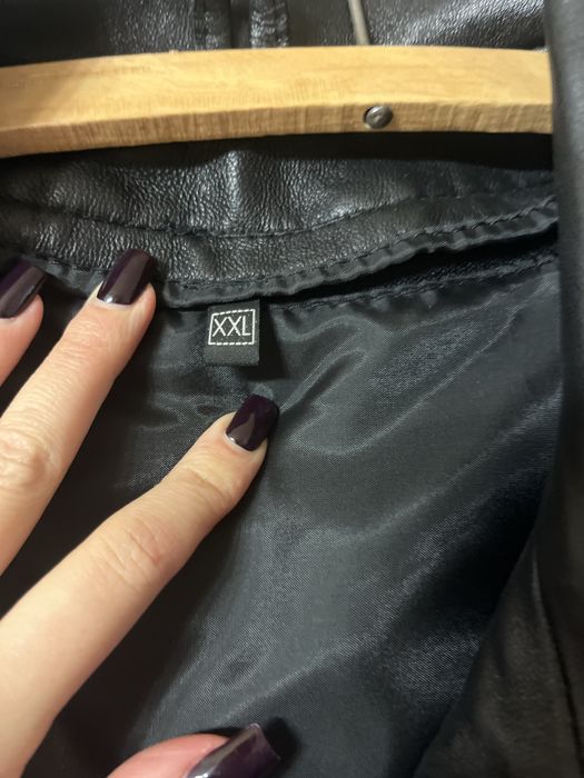 Męska skórzana kurtka XXL