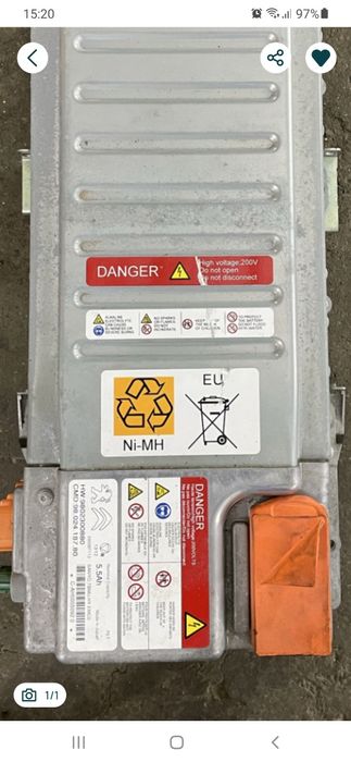 Батарея високовольтна ВВБ  Пежо 508 3008 Сітроен дс5 ni mh 4.8