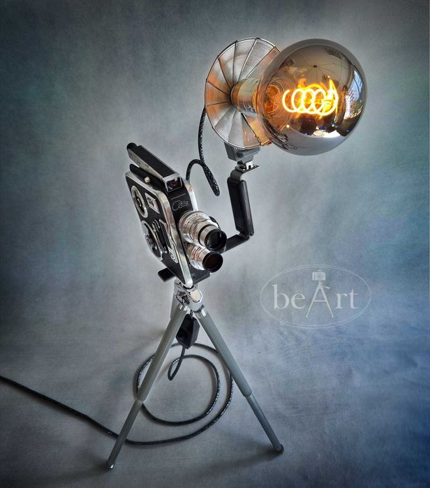 Piękna retro LAMPA z aparatu MEOPTA 8IIA vintage