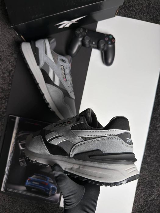 Мужские кроссовки рибок Reebok Classic Leather 2400 Grey Black White [41-46]