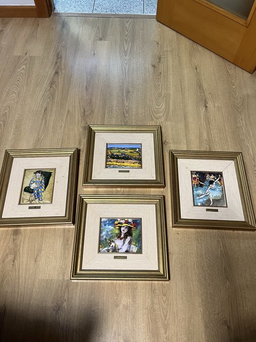 Lote de 4 quadros