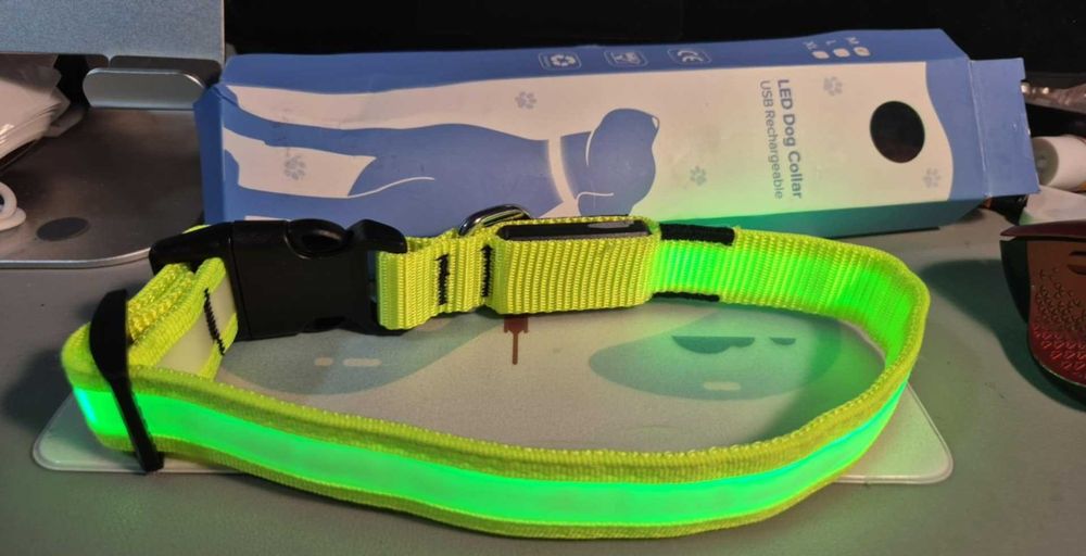 Świecąca obroża dla psa max 40 cm