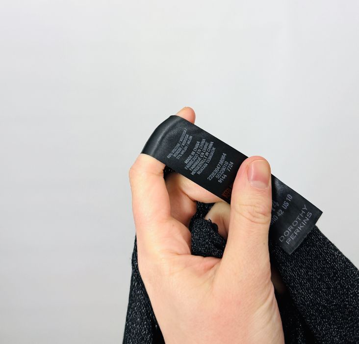 Czarny połyskujący długi kardigan XL 42 Dorothy Perkins