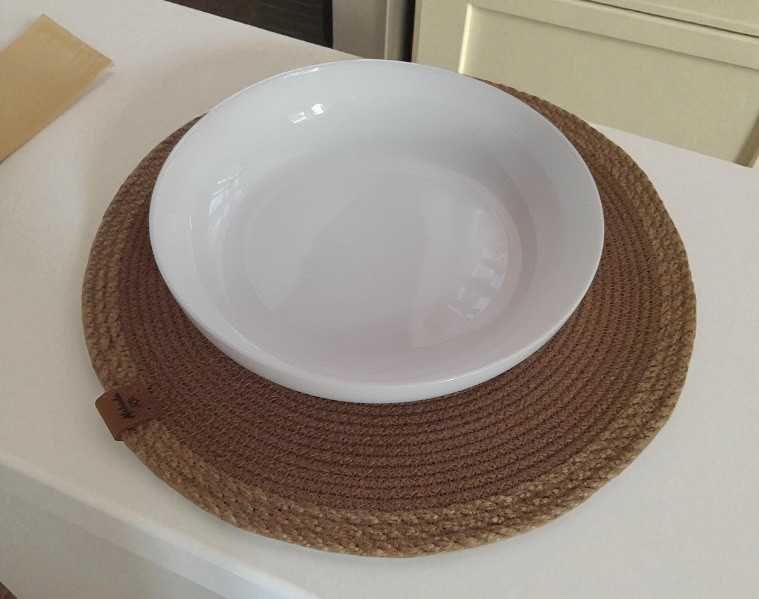 Набір від 2 шт килимки 25см під тарілки Бавовна-джут Placemat Handmade