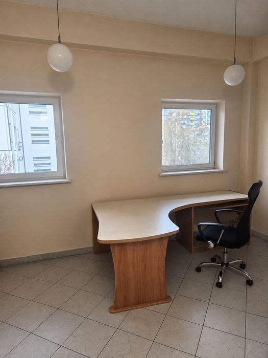 Duże solidne BIURKO i Fotel biurowy czarny wygodny Białystok Centrum
