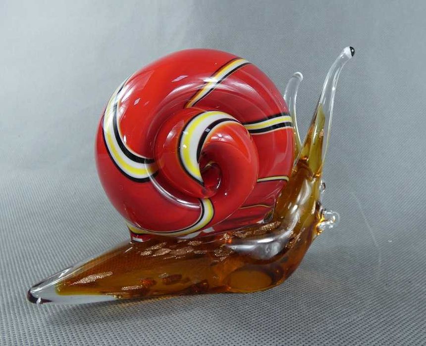 Figura szkło ŚLIMAK muszla figurka MURANO