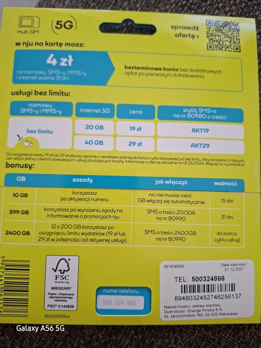 Złoty numer Nju mobile 500-324-866