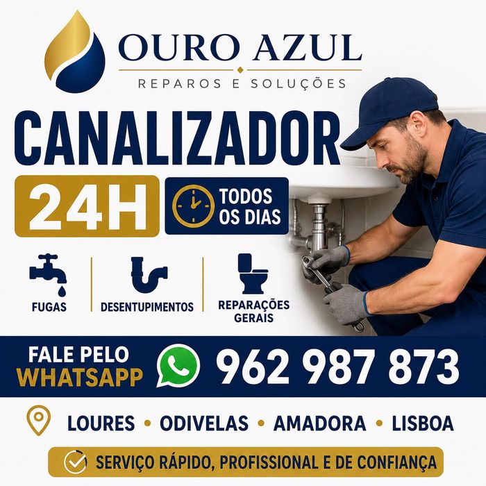 Canalizador 24H - Loures, Odivelas, Amadora e Lisboa | Ouro Azul