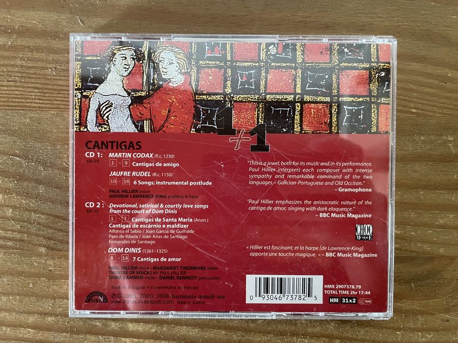 Cantigas - Dom Dinis, Martin Codax, Jaufre Rudel (portes grátis)