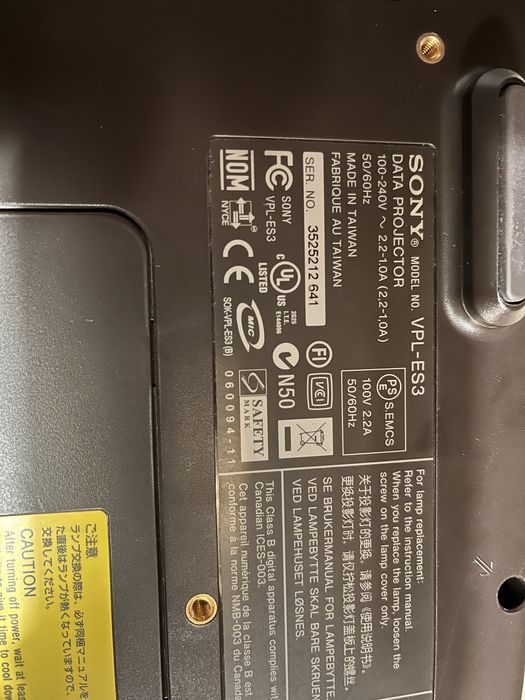 Projetor Sony VPL-ES3