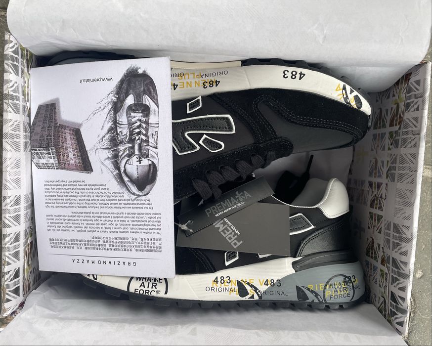 Чоловічі кросівки Premiata Mick 41-45 чорно-білі в наявності.