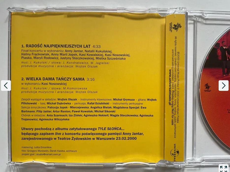 Tyle Słońca - Koncert Poświęcony Pamięci Anna Jantar.