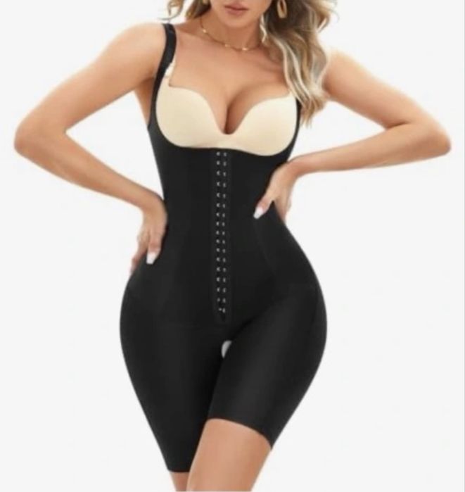 Damskie Body Shapewear Regulowany Gorset Czarny XXL