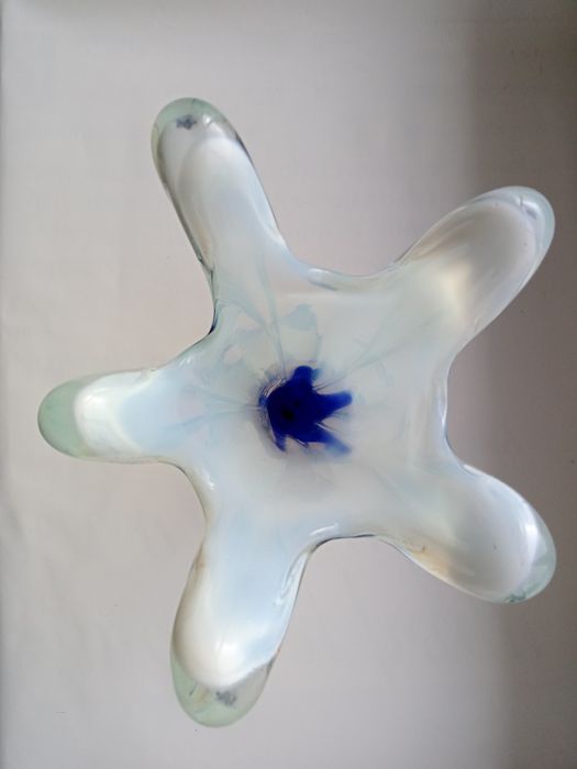 Подарок  на 60 летний юбилей стекляная ваза  ручной работы