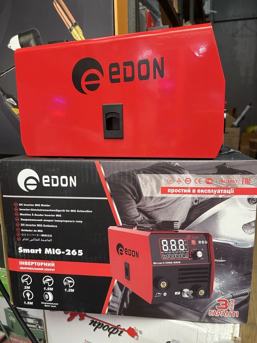 Инверторный полуавтомат EDON smart MIG-265 (mini, 1кг, без газа+сварка