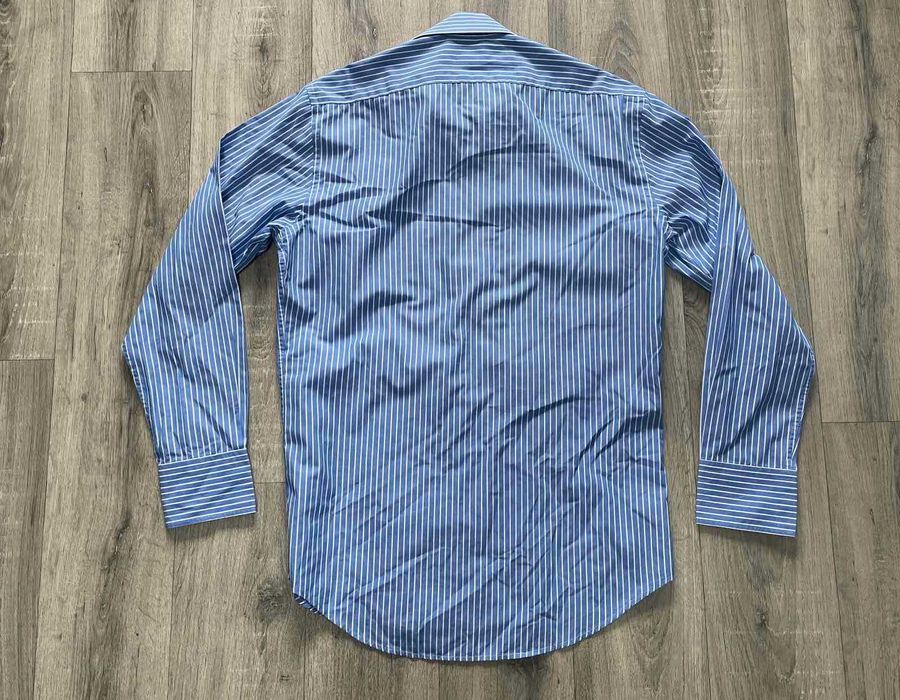 Рубашка Голубая с белой полосой длинный рукав VD One р.40