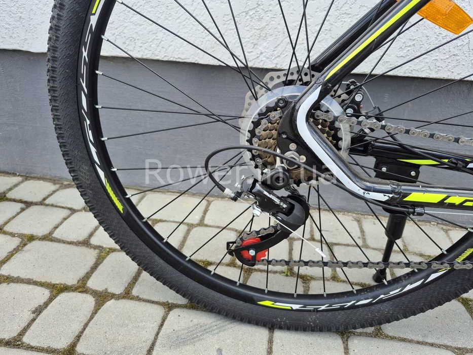 Велосипед алюмінієвий CrossBike 26" Tracker 2024 Рама 17" black-yellow