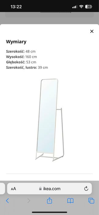 Lustro IKEA białe