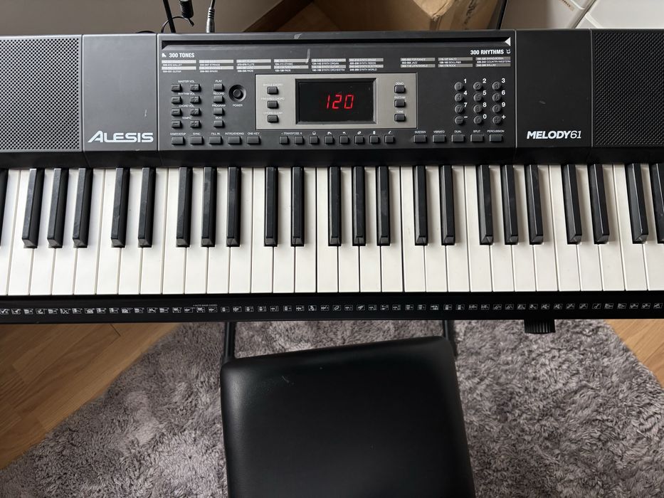 Piano teclado alesis melody 61