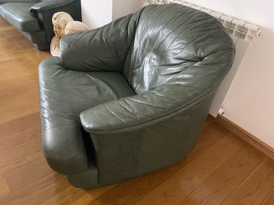 Sofas em Pele verde