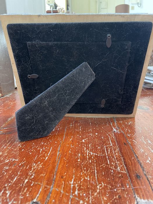 Porta retratos azul e creme