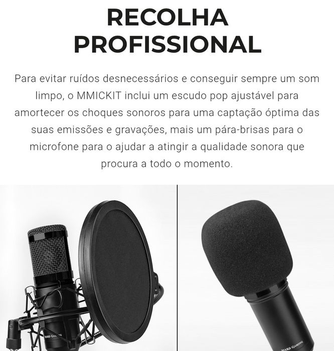 Microfone Profissional Mars Gaming 7 em 1