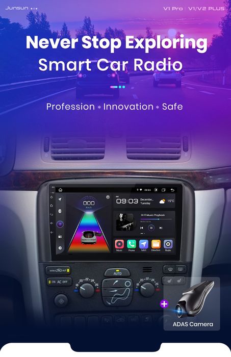 Rádio 9" android Volvo S80 de 1998 a 2006 CARPLAY WIFI GPS Novo