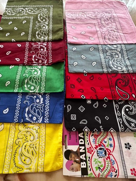 BANDANA pakiet 10 szt chusta apaszka mix kolor