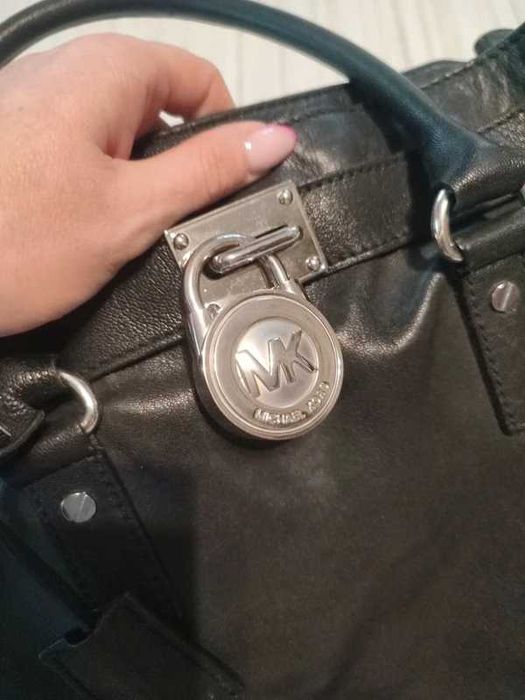 Michael Kors Hamilton czarna torebka klasyk, skóra naturalna. A4