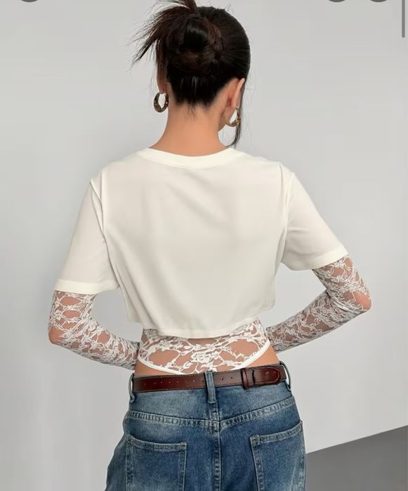 Боді з кружева і футболка кружевне боді комплект боді і футболка