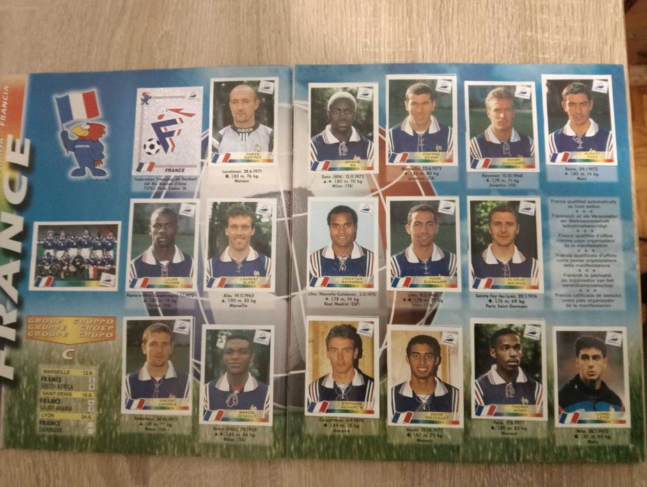 Caderneta Cromos Futebol Completa Mundial 1998 (EDIÇÃO PANINI)