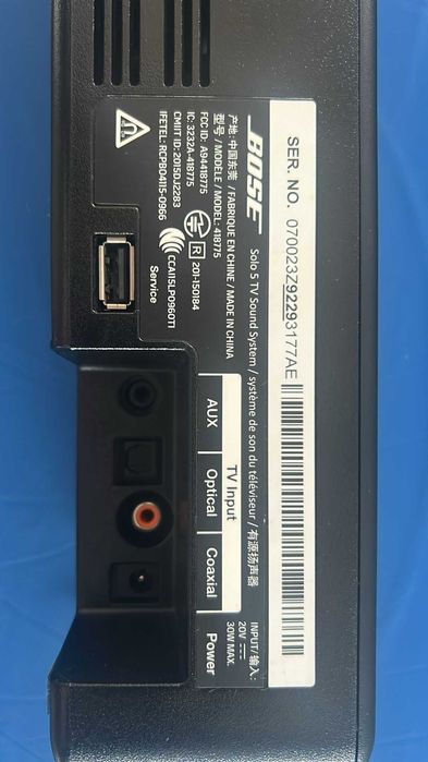 Vendo Bose Solo 5 TV Sound System