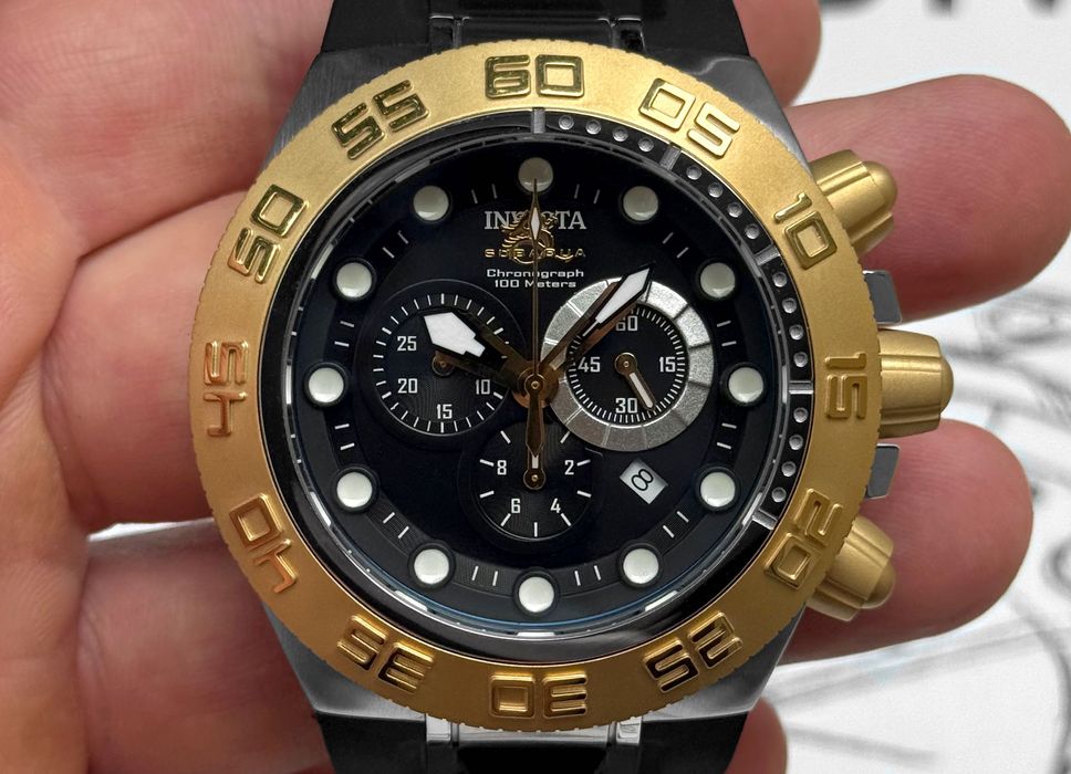 Годинник Invicta 1531 Subaqua Noma IV 45 mm. Yelow Gold SWISS 100 MT.