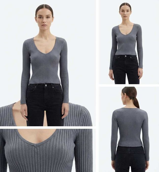 Гольф світер в рубчик