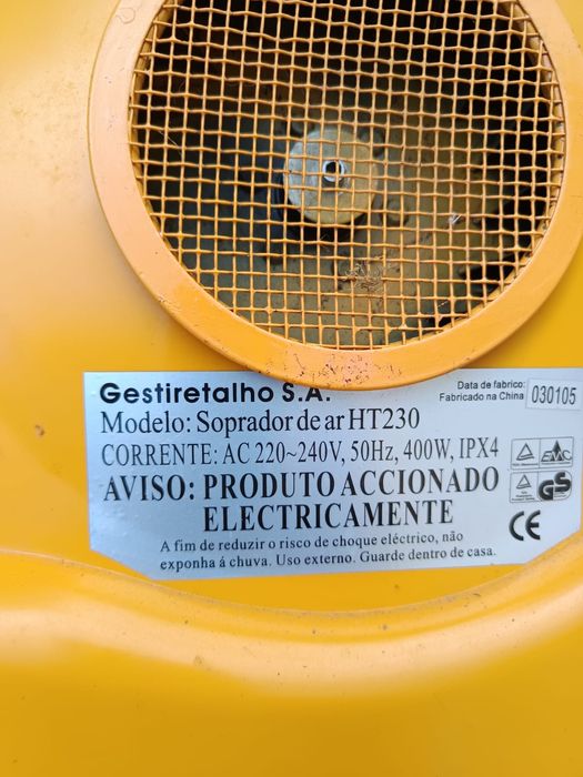 Soprador de ar para encher reclames insufláveis