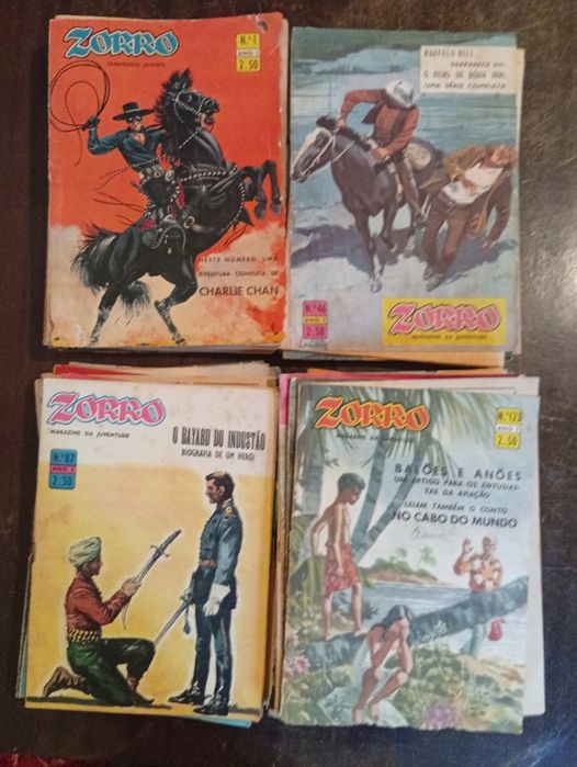 Revistas de BD Zorro, sem contracapa. Lote 40 revistas.