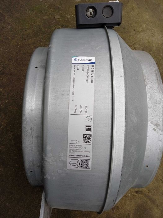 Вентилятор канальний, SystemAir, K315L, бу