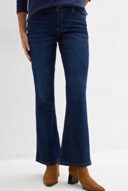 B.P.C spodnie bootcut ciemny jeans 44.