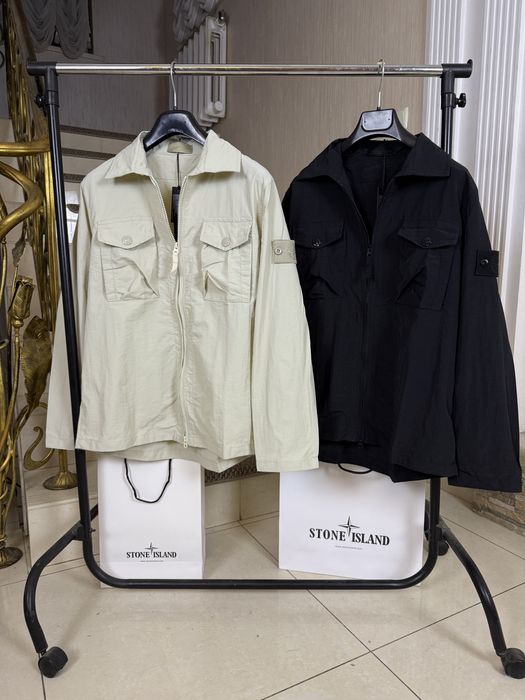 STONE ISLAND Ghost Piece Beige Nylon Jacket