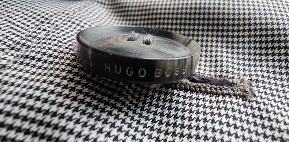 Hugo Boss - ekskluzywny płaszcz -wiatr - deszcz - pepitka - - Size 56 / XL