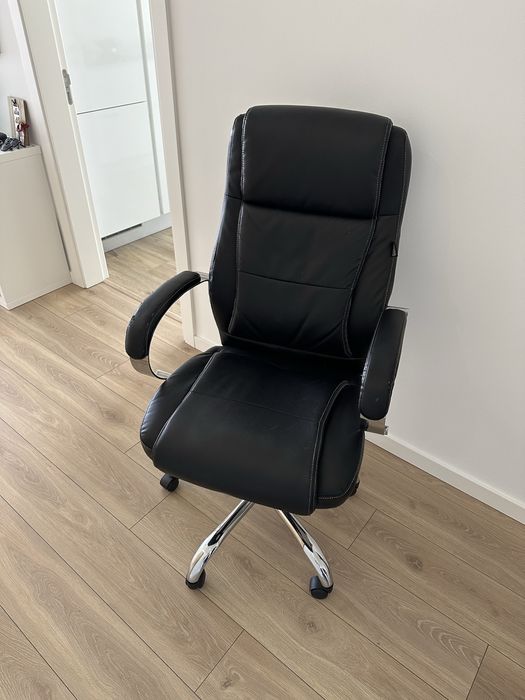 Cadeira Escritório Surfline Pele Preta