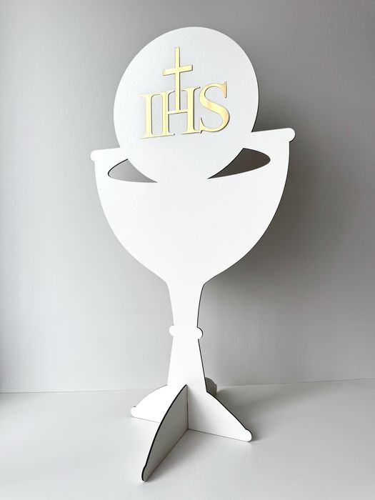 Kielich pierwsza Komunia Święta dekoracje sali Kościoła