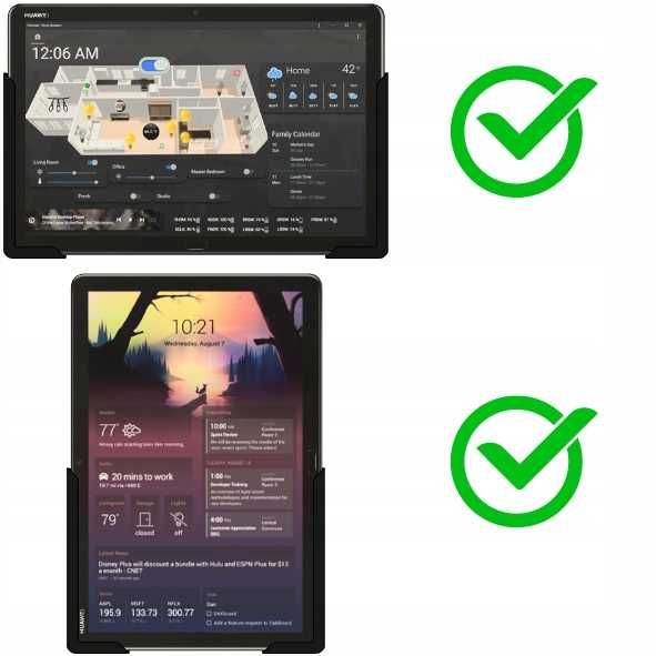 OUTLET Uchwyt PIONOWY na tablet 14mm (czarny)