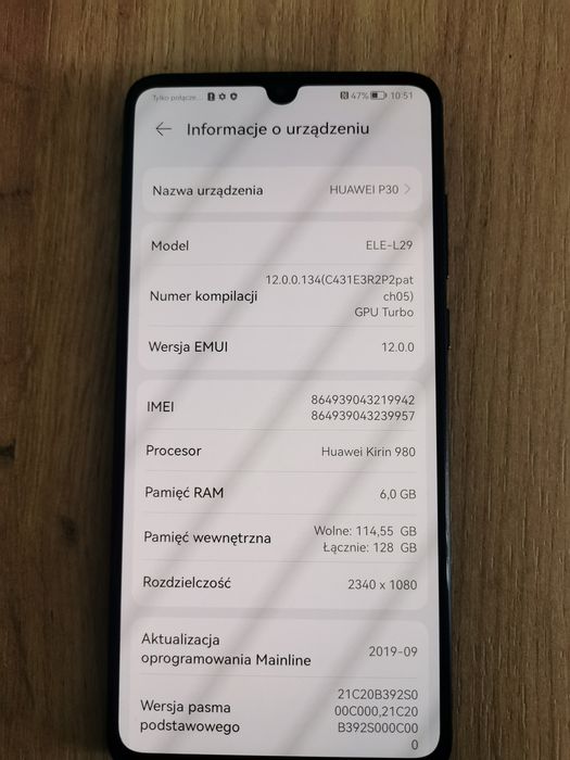 HUAWEI p30 dobry stan. Nie ma pęknięć..