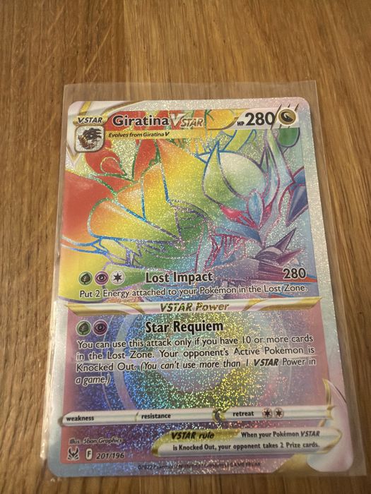 Pokémon Giratina VSTAR 201/196 Rainbow Secret Rare