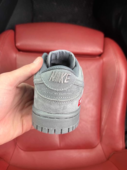 (ОПЛАТА ПІСЛЯ ОГЛЯДУ)Nike SB Dunk Low x Supreme Grey Найк СБ Данк Лоу х Супрім Сірі