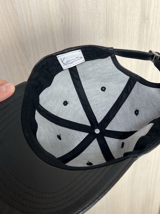 Чоловіча шкіряна кепка karl kani metal logo
