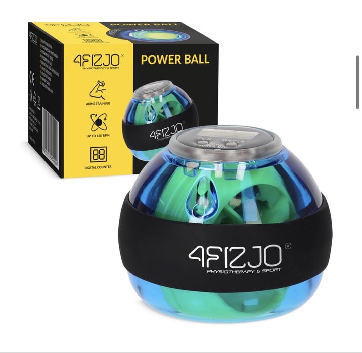 Kula żyroskopowa z licznikiem 4FIZJO Powerball trenażer nadgarstka