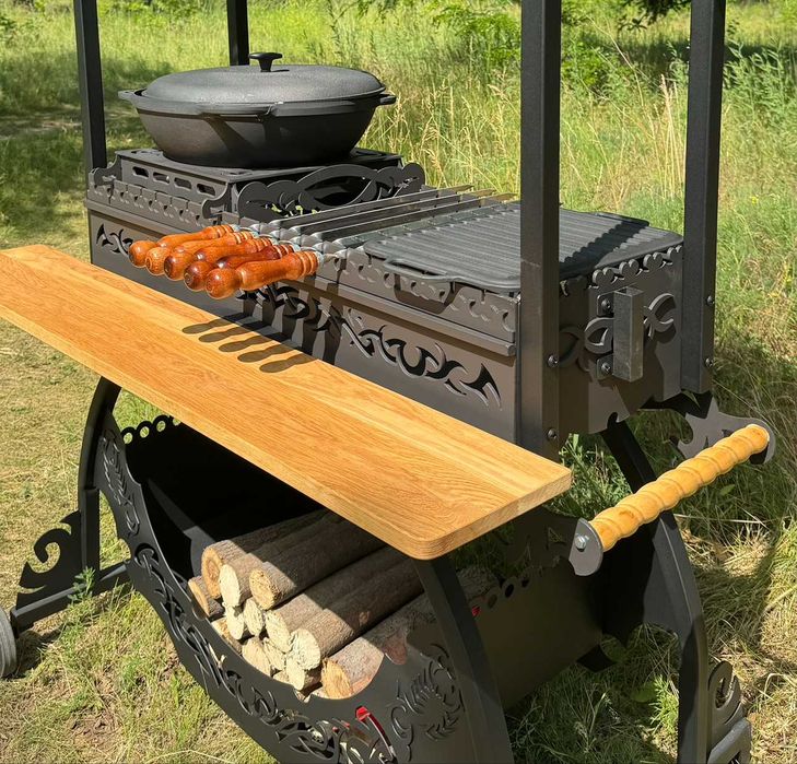 Мангал "Азия" с крышей. в наличии