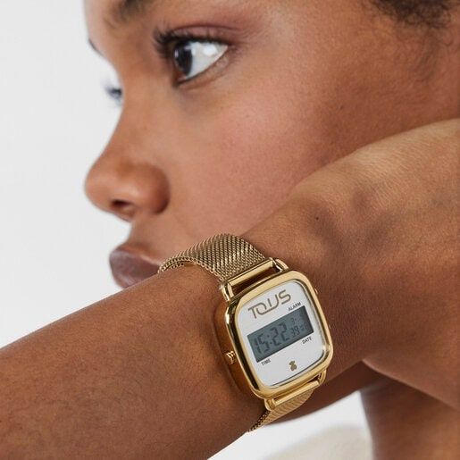 Zegarek złoty Tous D-Logo stal nierdzewna